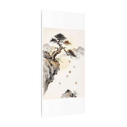 Peaceful Pine Tree Canvas Art - Sumi E Zen