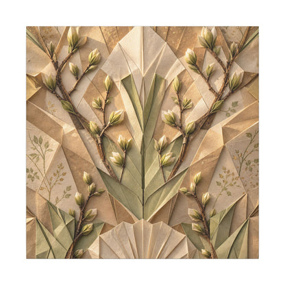 Kanso Paper Fold Canvas Art - Japandi Japanese Pattern