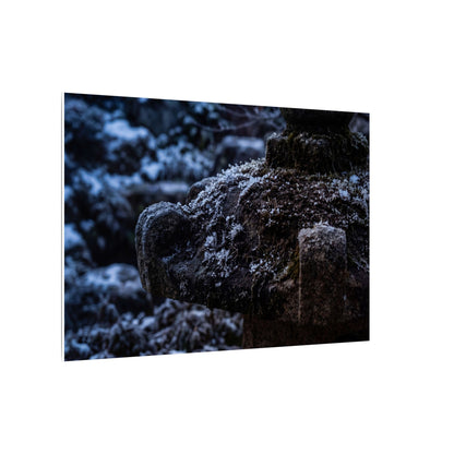 Moody Stone Lantern Canvas Art - Shadow Zen Dark Japandi