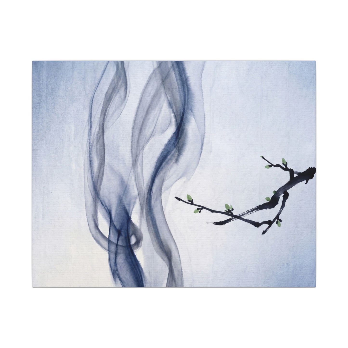 Incense Smoke Spring Canvas Art | Zen Tranquil Design Art Print