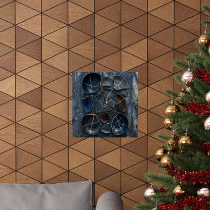 Broken Pottery Wall Art Print | Winter Dark Japandi Shadow Zen Art