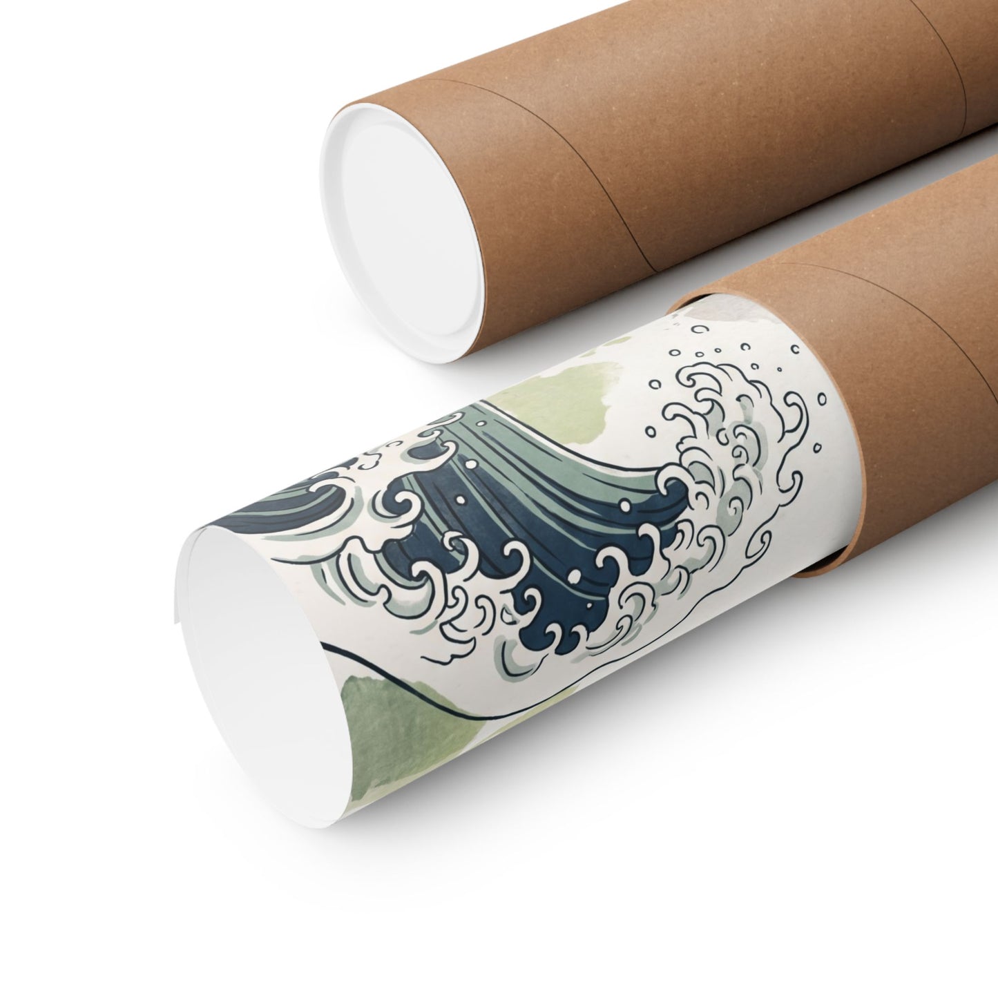 Ma Ocean Wave Wall Art Print - Zen Ukiyo E Inspired