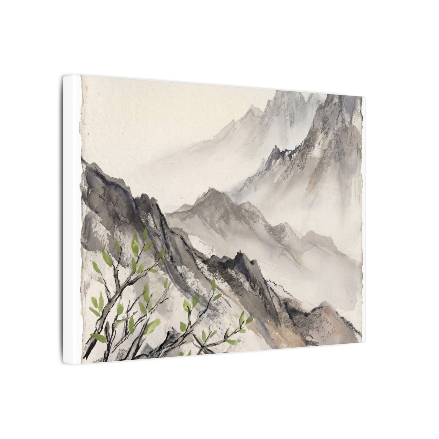 Spring Mountain Mist Texture Canvas Art | Warm Decor