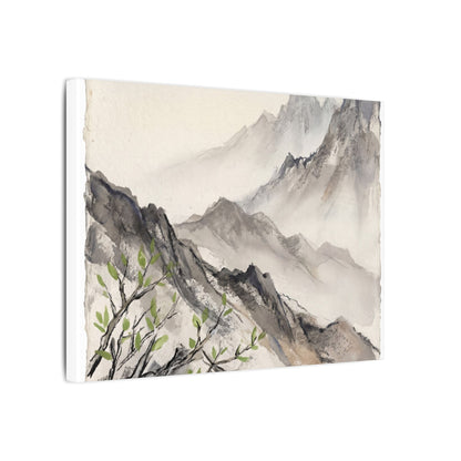 Spring Mountain Mist Texture Canvas Art | Warm Decor