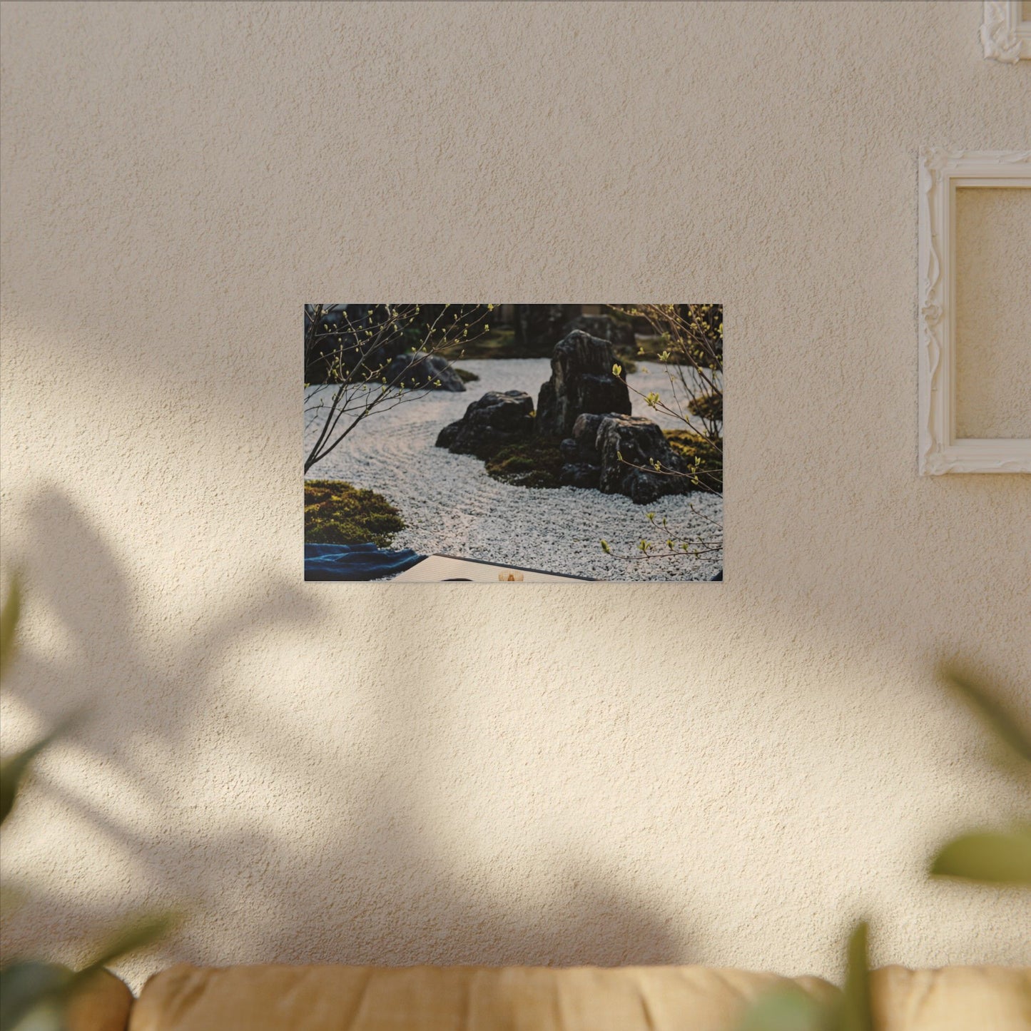 Zen Tea Ceremony in Golden Hour | Karesansui Canvas Art