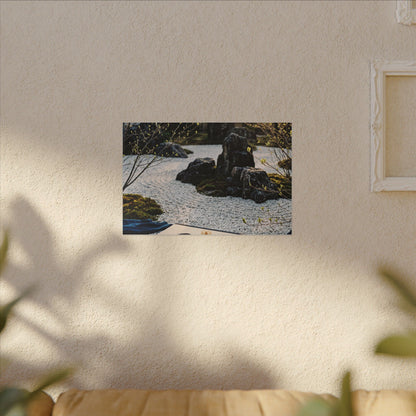 Zen Tea Ceremony in Golden Hour | Karesansui Canvas Art