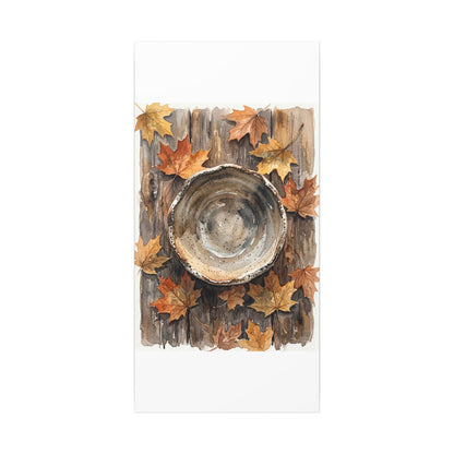 Ma Ceramic Bowl Canvas Art - Japandi Watercolor