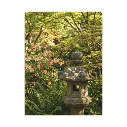 Spring Stone Lantern Gold Repair Canvas Art | Beautiful Decor