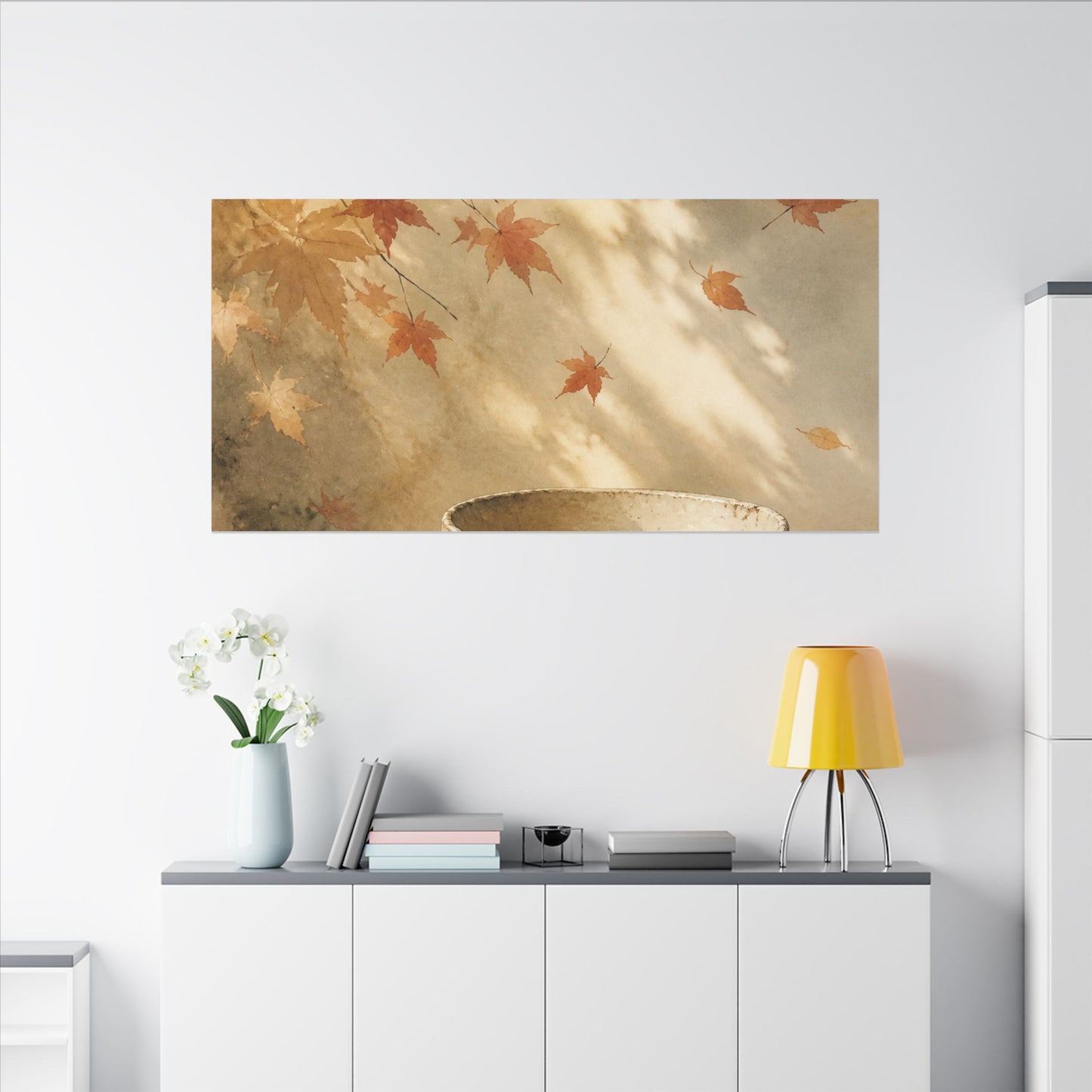 Japandi Ceramic Bowl in Dappled | Watercolor Canvas Art