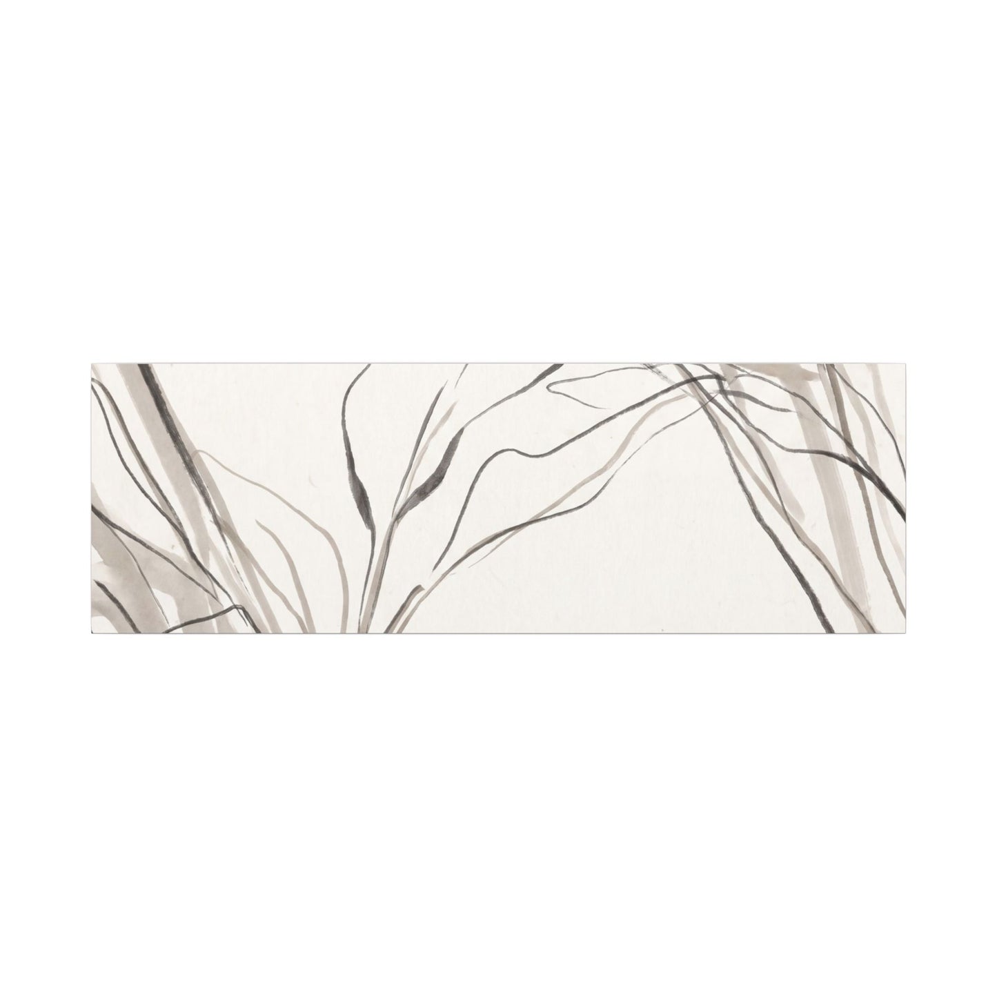 Neutral Shoji Screen Canvas Art - Minimal Line Japandi
