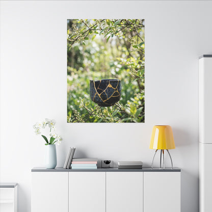Kintsugi Broken Pottery in Dappled | Broken Beauty Canvas Art