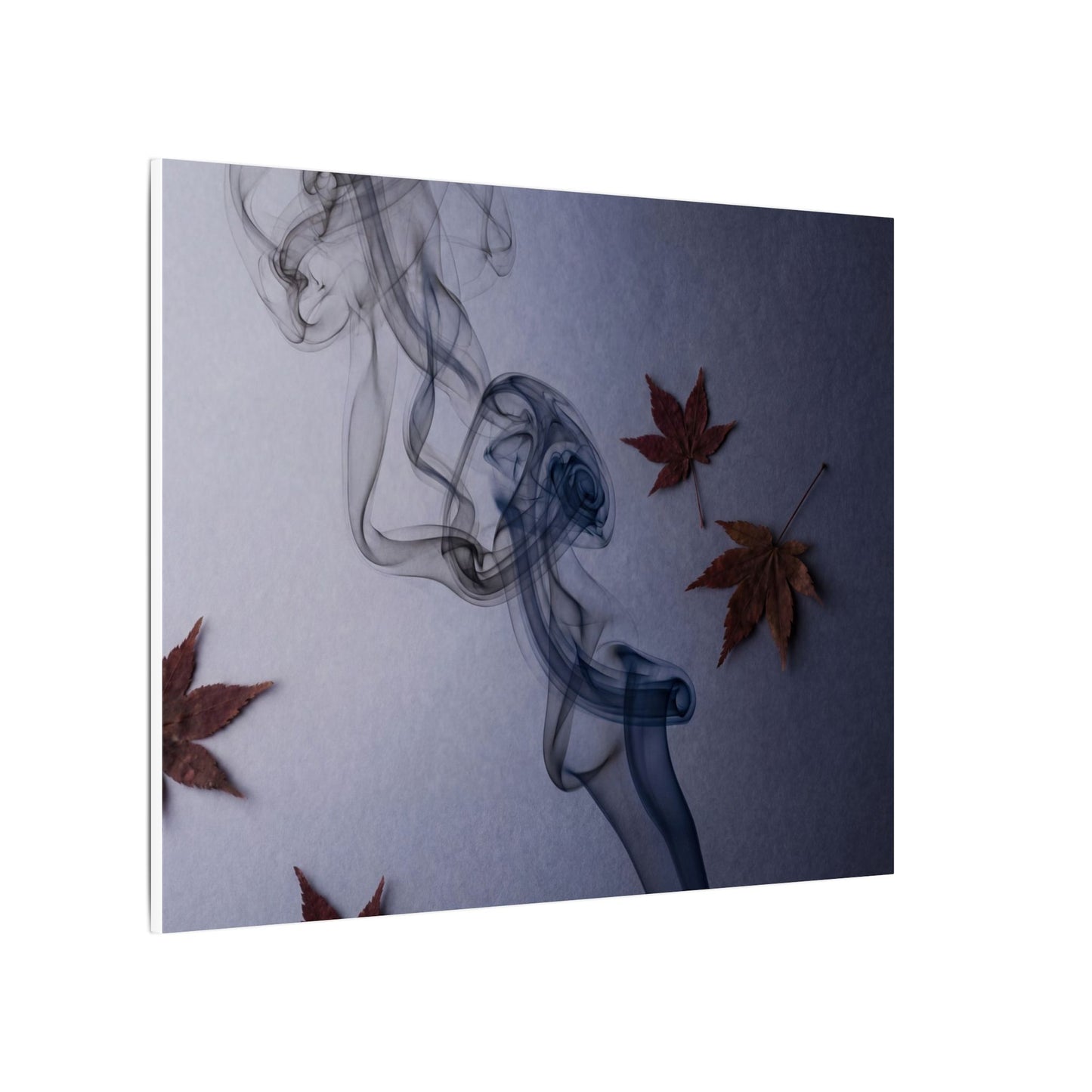 Dark Japandi Incense Smoke in Dawn | Moody Minimal Canvas Art