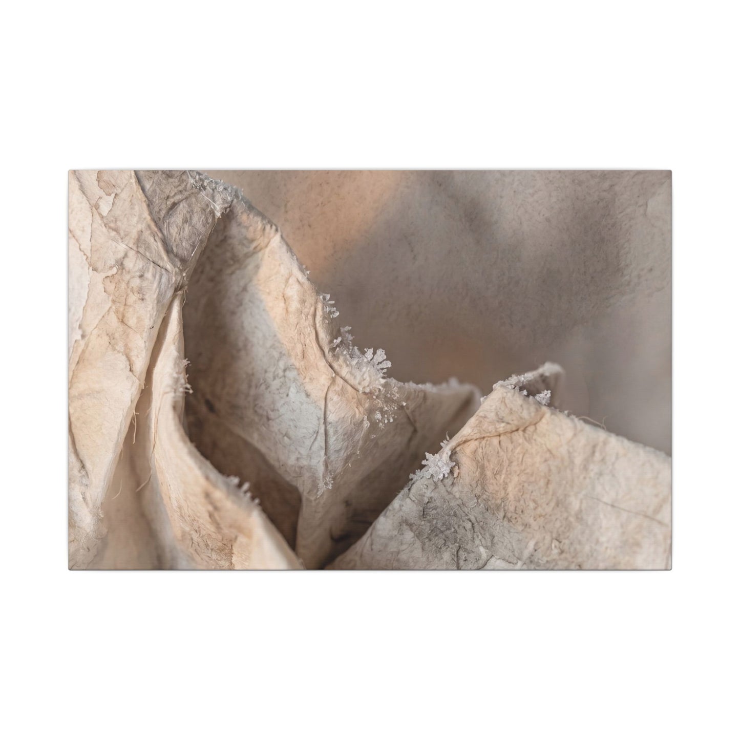 Japandi Paper Fold in Candlelight | Watercolor Canvas Art