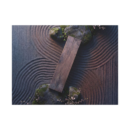 Spring Rock Garden Moody Minimal Canvas Art | Atmospheric Decor