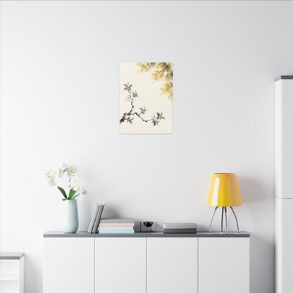 Kanso Cherry Blossom Canvas Art - Zen Sumi E