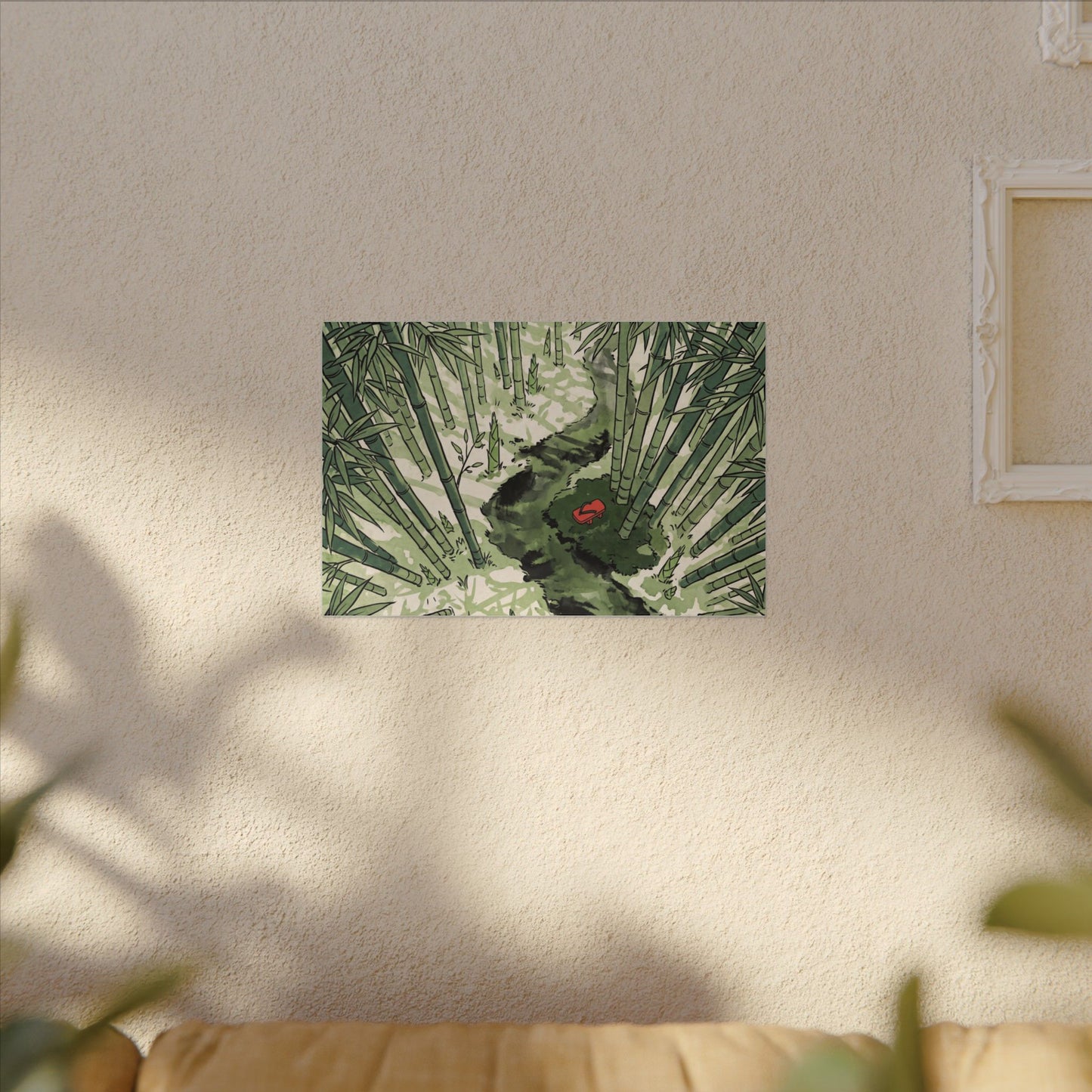 Peaceful Bamboo Grove Canvas Art - Ukiyo E Inspired Zen