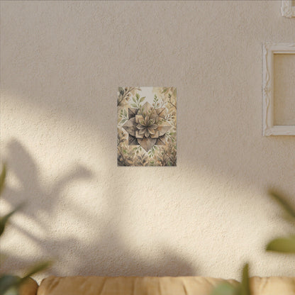 Warm Paper Fold Canvas Art - Watercolor Japandi