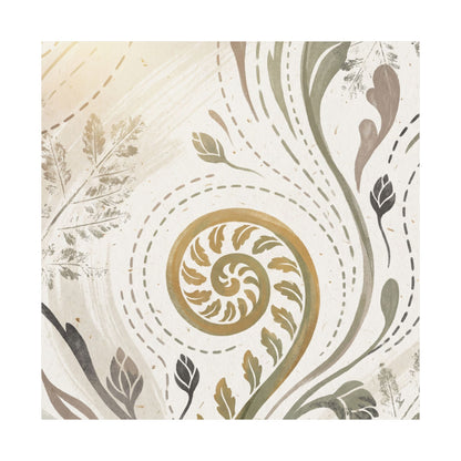 Fern Unfurling Wall Art Print | Spring Japandi Japanese Pattern Art