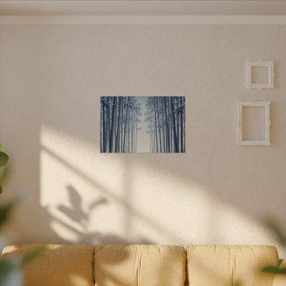 Bamboo Grove Canvas Art | Winter Zen Ukiyo E Inspired Art