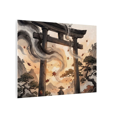 Torii Gate Ukiyo E Inspired Canvas Art | Serene Zen Art