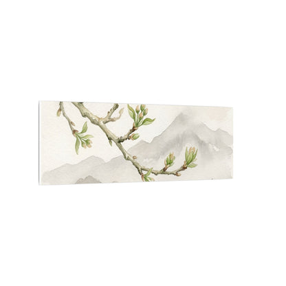 Spring Mountain Mist Watercolor Canvas Art | Cozy Decor