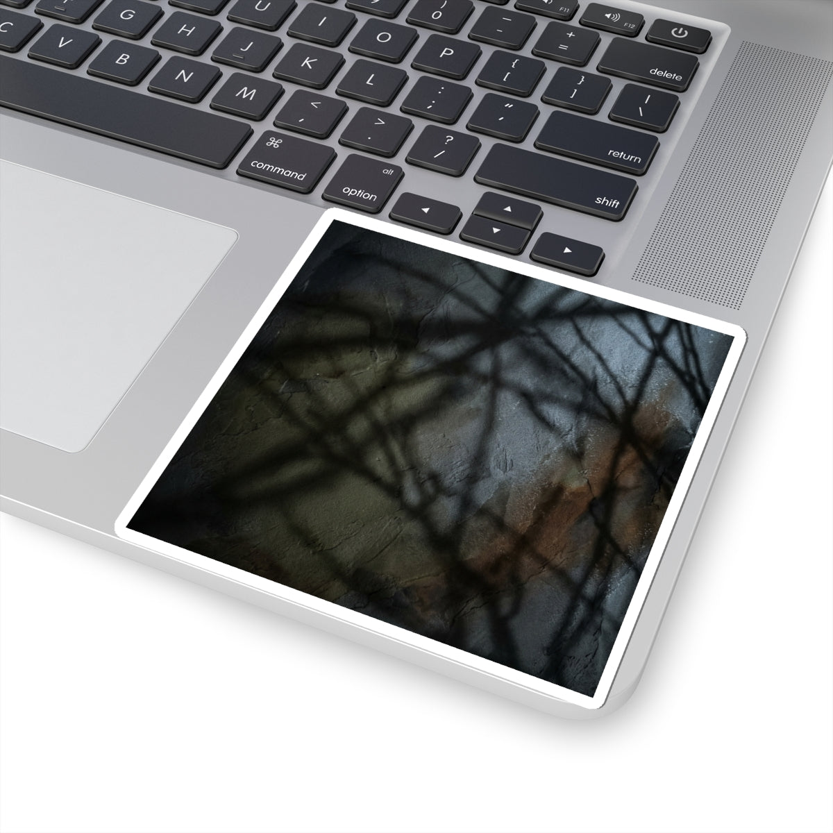 Dark Japandi Shadow Play in Moonlight | Dark Texture Sticker
