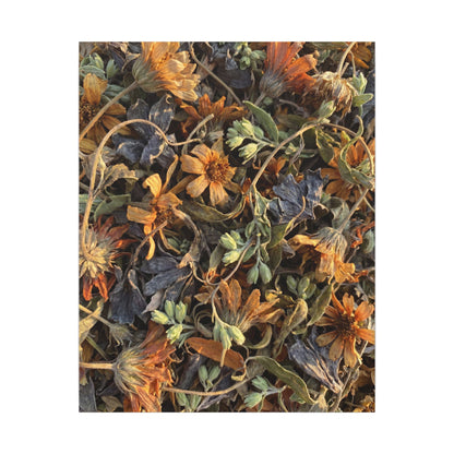 Spring Dried Flowers Japanese Pattern Canvas Art | Warm Decor