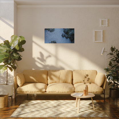 Contemplative Cherry Blossom Canvas Art - Karesansui Zen