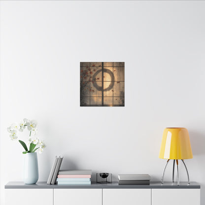 Shoji Screen Texture Canvas Art | Earthy Japandi Art