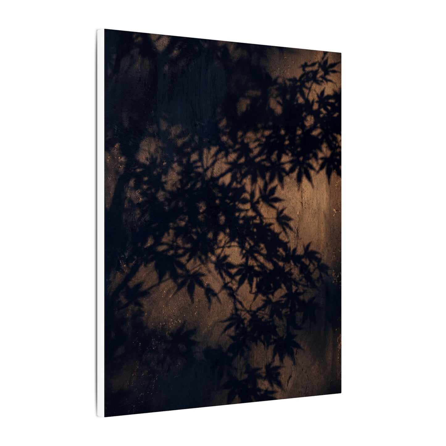 Shadow Play Autumn Canvas Art | Dark Japandi Atmospheric Design