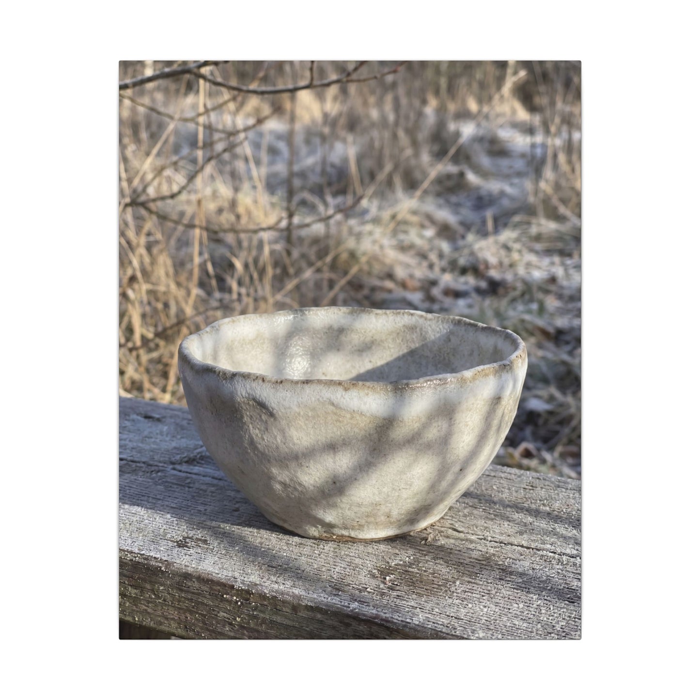 Dappled Ceramic Bowl Canvas Art - Japandi Fukinsei