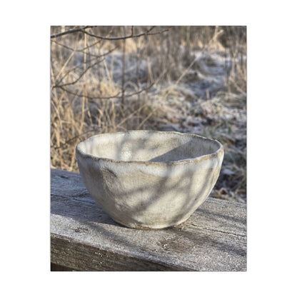 Dappled Ceramic Bowl Canvas Art - Japandi Fukinsei