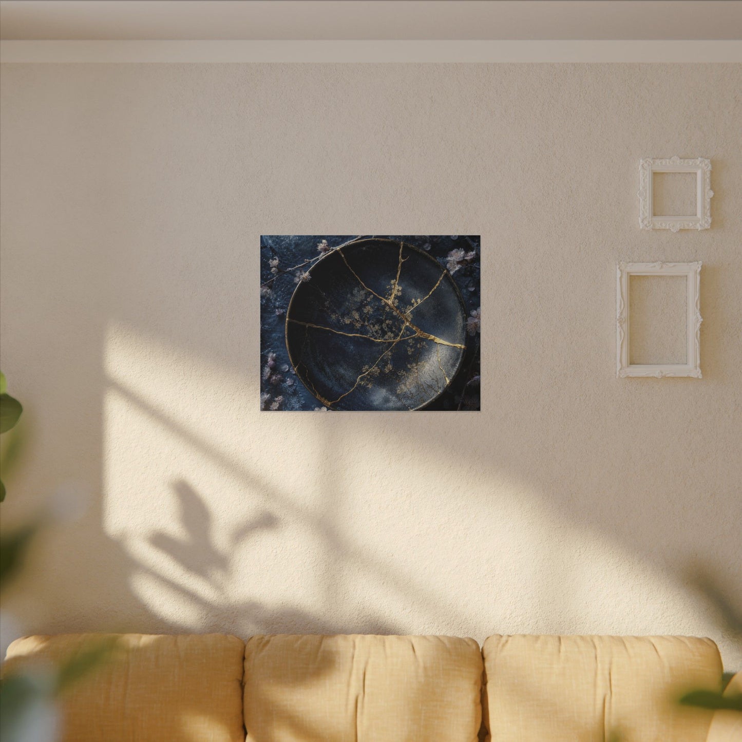 Cherry Blossom Winter Canvas Art | Kintsugi Philosophical Design
