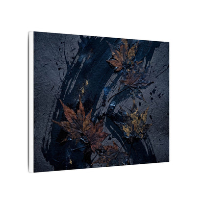 Sophisticated Ink Brushstroke Canvas Art - Dark Texture Dark Japandi