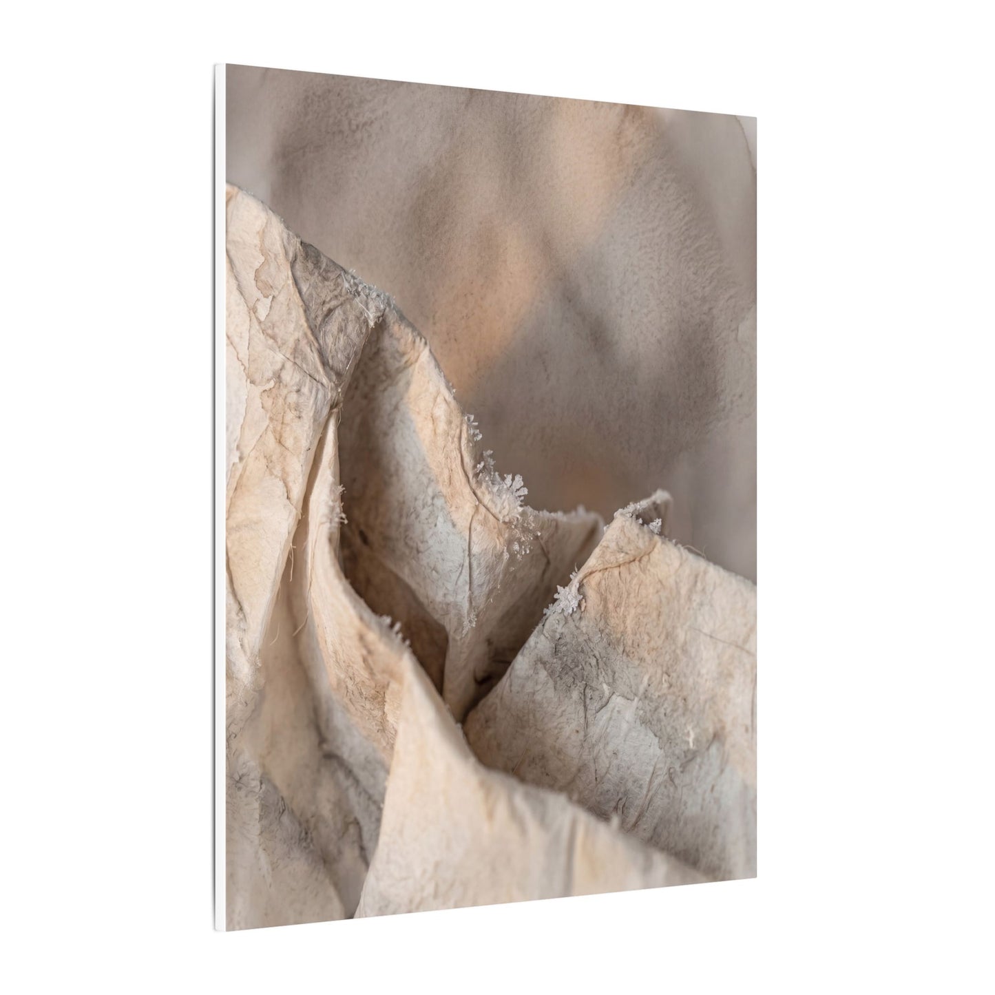 Japandi Paper Fold in Candlelight | Watercolor Canvas Art