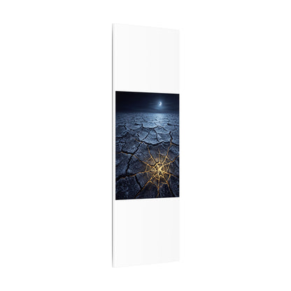 Moonlight Cracked Earth Canvas Art - Kintsugi Mono No Aware