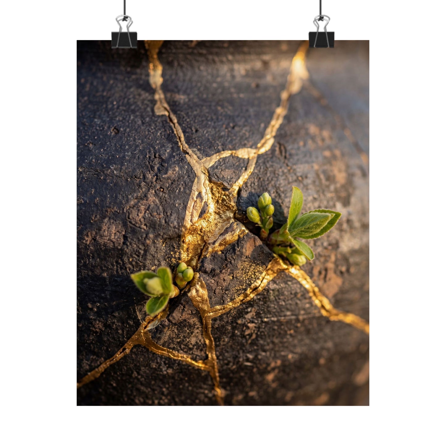 Golden Hour Rust Patina Wall Art Print - Kintsugi Shibui