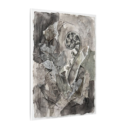 Japandi Fern Unfurling in Overcast | Texture Canvas Art