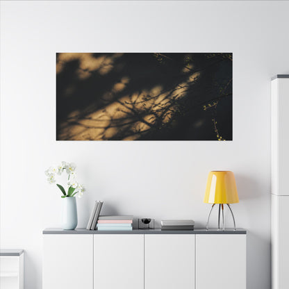 Moody Shadow Play Canvas Art - Moody Minimal Dark Japandi