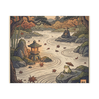 Rock Garden Autumn Canvas Art | Zen Serene Design