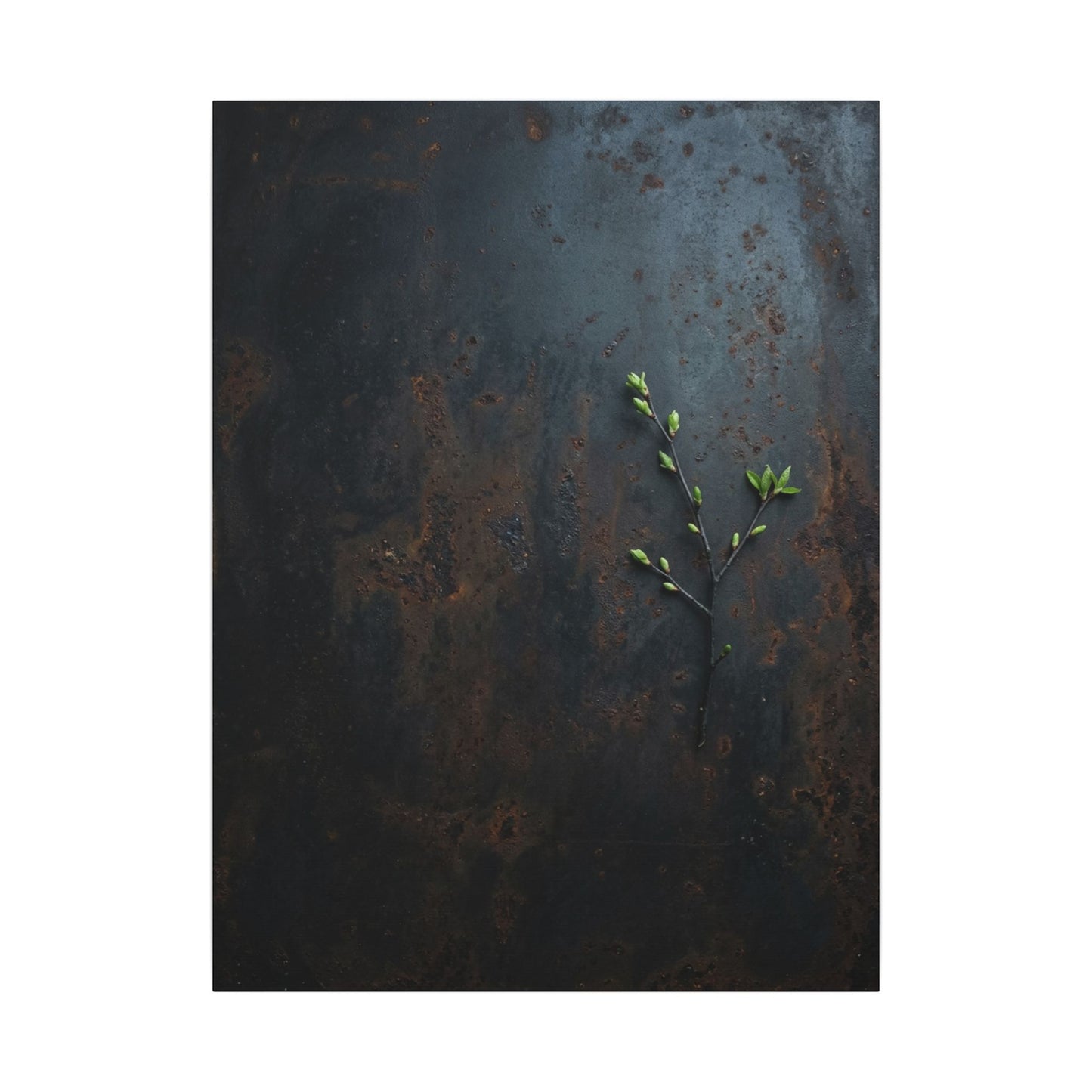 Rust Patina Moody Minimal Canvas Art | Moody Dark Japandi Art