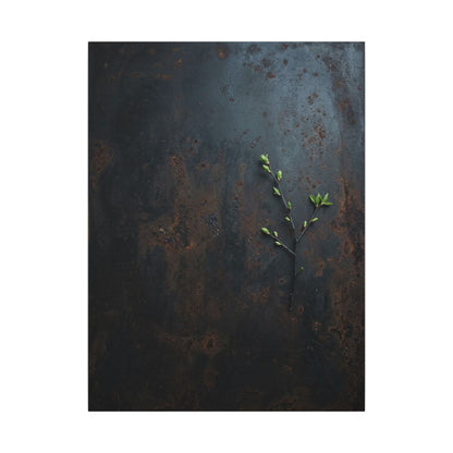 Rust Patina Moody Minimal Canvas Art | Moody Dark Japandi Art