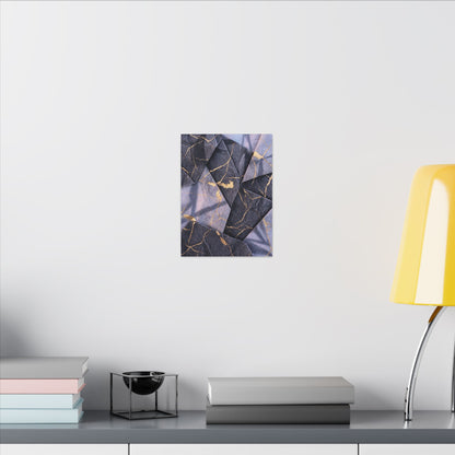 Seijaku Paper Fold Canvas Art - Kintsugi Gold Vein
