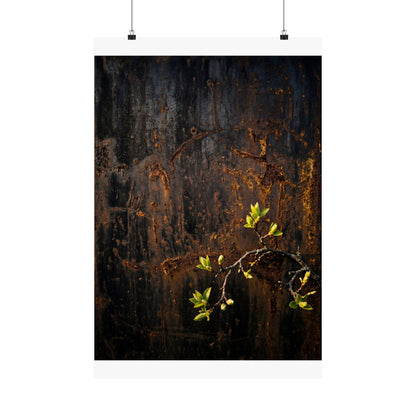Rust Patina Wall Art Print | Spring Dark Japandi Moody Minimal Art