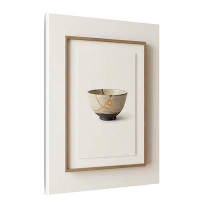 Kintsugi Charcoal Canvas Art