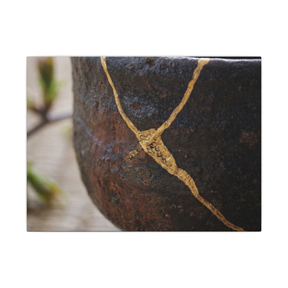 Dawn Tea Ceremony Canvas Art - Kintsugi Mono No Aware Art Print