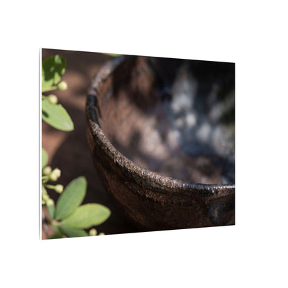 Ceramic Bowl Shadow Zen Canvas Art | Moody Dark Japandi Art