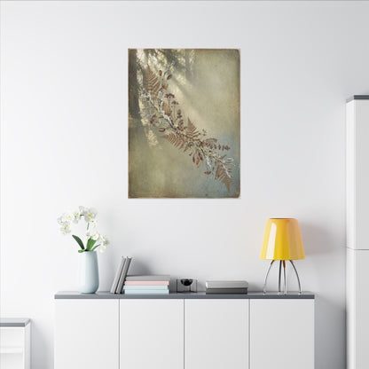 Winter Dried Flowers Forest Whimsy Canvas Art | Earthy Decor