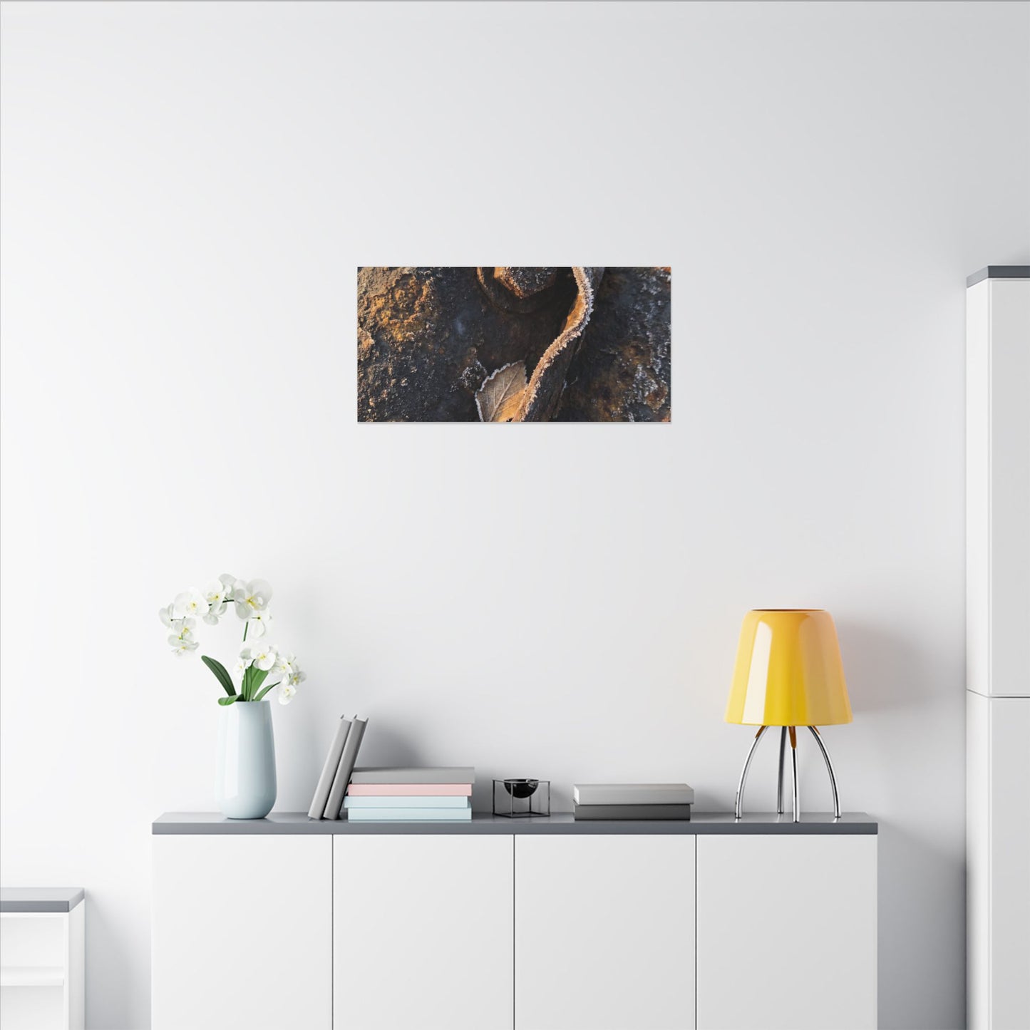 Moody Rust Patina Canvas Art - Moody Minimal Dark Japandi