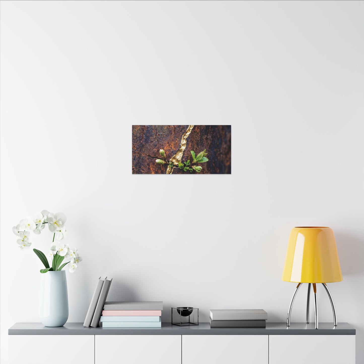 Overcast Rust Patina Canvas Art - Kintsugi Datsuzoku